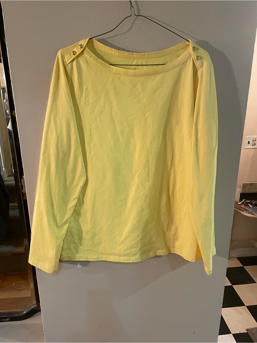 Denim & Co. Women’s Long-Sleeve Boatneck Top in Yellow